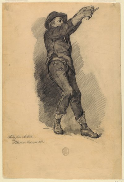Figurenstudie uit de natuur door Walter Shirlaw