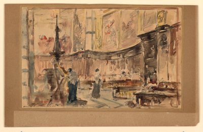 Onderste deel van het koor, kathedraal van Siena door Walter Shirlaw