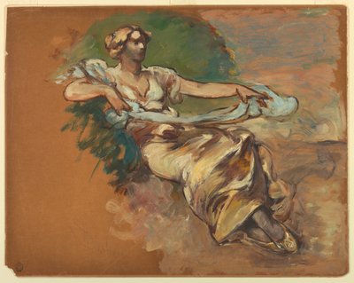 Zittende vrouw door Walter Shirlaw