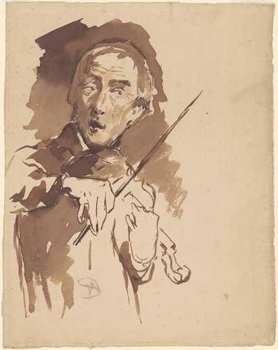 Studie voor "De Klok Luiden" door Walter Shirlaw