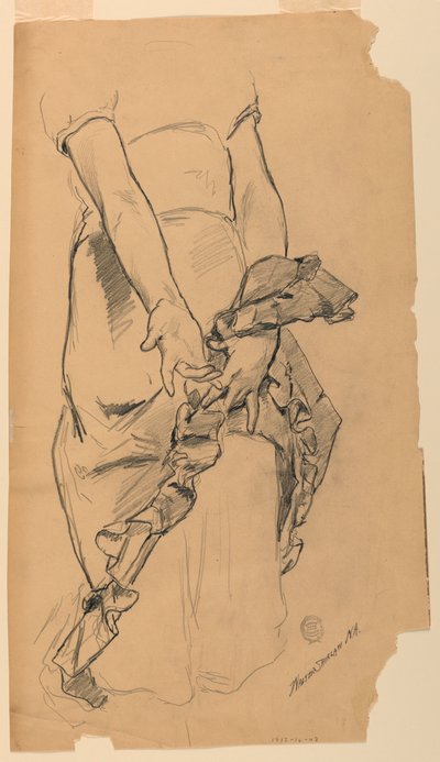 Studie van een Vrouw door Walter Shirlaw