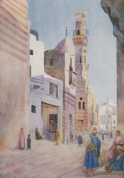 Moskeeën in de Sharia Bab-el-Wazir, Caïro door Walter Spencer Stanhope Tyrwhitt