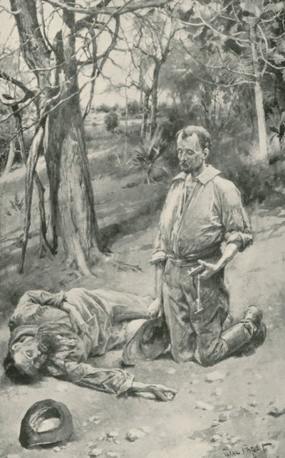 Koning kijkt naar de laatste momenten van Burke door Walter Stanley Paget