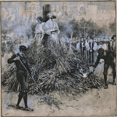 Het martelaarschap van Robert Testwood door Walter Stanley Paget