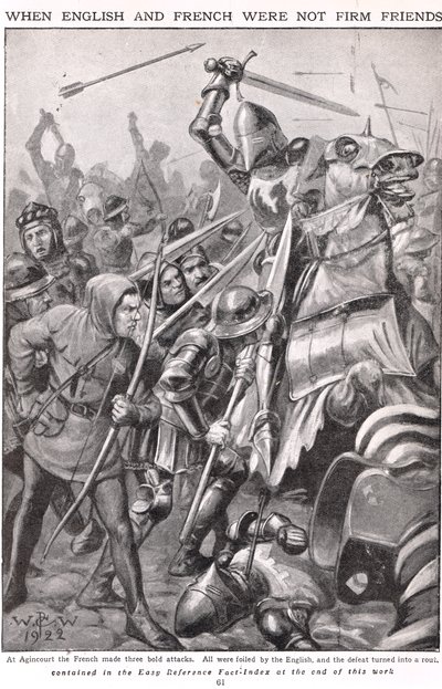 Toen de Fransen en Engelsen vochten bij Agincourt, illustratie 