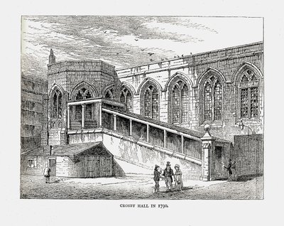 Crosby Hall in 1790, 1878 door Walter Thornbury