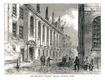 De Merchant Taylors School, Suffolk Lane, 1878 door Walter Thornbury