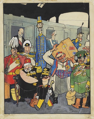 Het Friedrichstrasse Station door Walter Trier