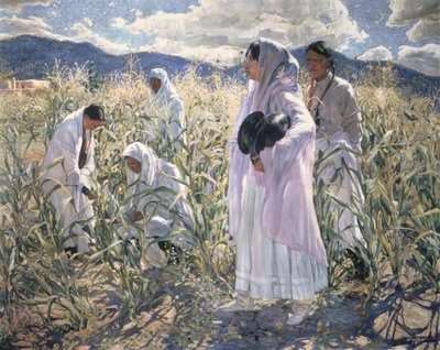 Indiase maïs, Taos door Walter Ufer