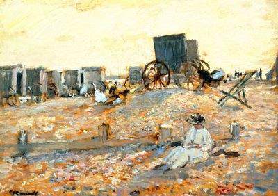 Strandscène door Walter Westley Russell