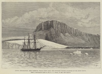 Arctische verkenning, Eira Harbour, Franz Josef Land, de veronderstelde winterkwartieren van Mr Leigh Smith door Walter William May