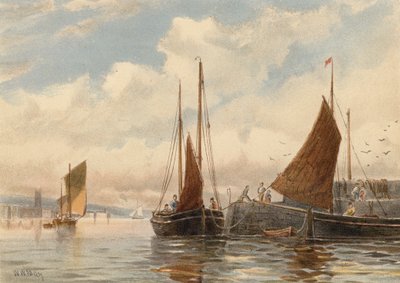 Penzance Luggers bij Newlyn door Walter William May