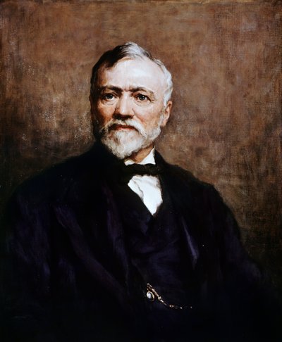 Portret van Andrew Carnegie (1835-1919), Brits-Amerikaanse ondernemer en filantroop, schilderij door Walter William Ouless (1848-1924) door Walter William Ouless