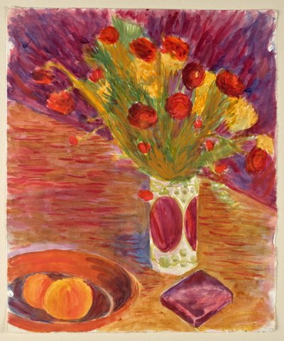 Bloemenvaas en fruitschaal door Walther Gamerith