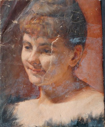 Portretstudie van een dame door Walther Gamerith