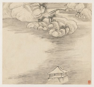 Album van landschappen: Blad 3 door Wang Gai