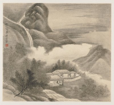 Album van Landschappen: Blad 5 door Wang Gai