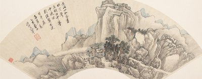 Bergen na Regen, gedateerd 1695 door Wang Hui