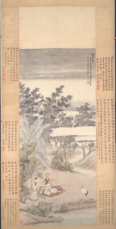 Portret van An Qi door Wang Hui