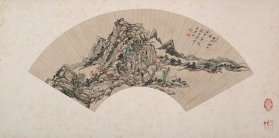 Landschap in de stijl van Huang Gongwang door Wang Yuanqi