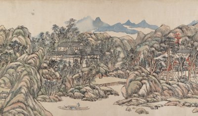 Wangchuan Villa, gedateerd 1711 door Wang Yuanqi