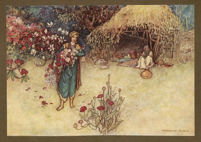 Bij dageraad plukte hij bloemen in de eerste, uit 