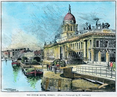 Het Douanekantoor, Dublin, Ierland, c1890 door Warwick Goble