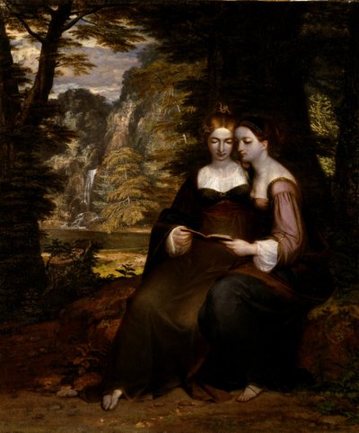 Hermia en Helena door Washington Allston