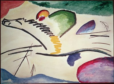 Abstract paard, 1911 door Wassily Kandinsky