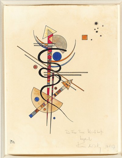 Aquarel voor Frau Toni Kirchhoff door Wassily Kandinsky