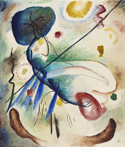 Aquarel met Streep, 1912 door Wassily Kandinsky