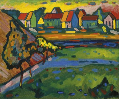 Beiers Dorp met Veld door Wassily Kandinsky