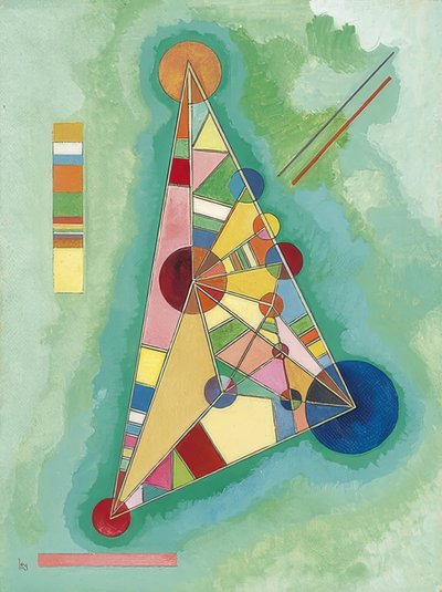 Kleurrijk in de driehoek door Wassily Kandinsky