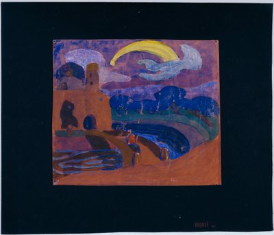 De komeet (nachtelijke ruiter?) door Wassily Kandinsky