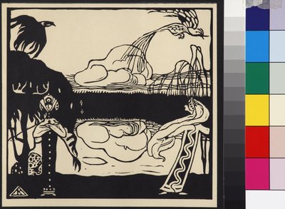 Twee vogels door Wassily Kandinsky