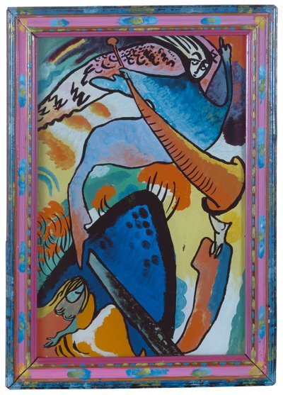 Engel van het Laatste Oordeel (Fragment Laatste Oordeel) door Wassily Kandinsky