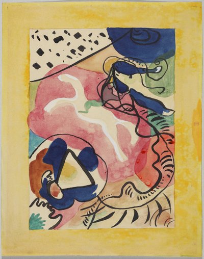 Ontwerp voor de omslag van de almanak "Der Blaue Reiter" door Wassily Kandinsky