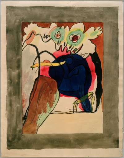 Ontwerp voor de omslag van de almanak Der Blaue Reiter door Wassily Kandinsky