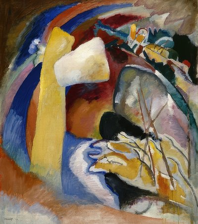Ontwerp voor schilderij met witte vorm door Wassily Kandinsky