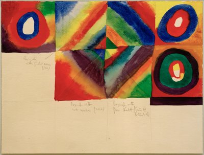 Kleurenstudies door Wassily Kandinsky