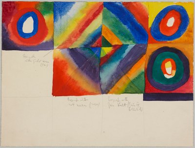 Kleurstudies met aanwijzingen voor schildertechniek door Wassily Kandinsky