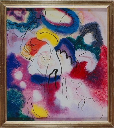 Glasraam met rode vlek door Wassily Kandinsky