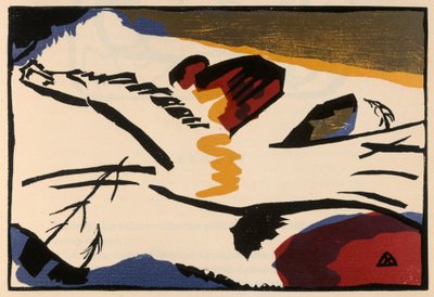 Holzschnitt zu dem Gemälde "Lyrisches" (Blatt 9 aus: "Klänge") door Wassily Kandinsky