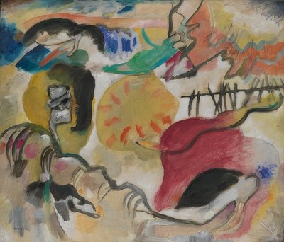 Improvisatie 27 (Tuin van de liefde II) door Wassily Kandinsky