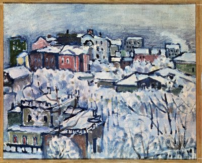 Winterdag. Smolensky Boulevard door Wassily Kandinsky