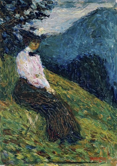Kochel – Gabriele Münter door Wassily Kandinsky