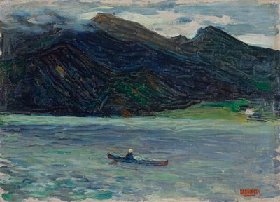 Kochel – Meer met boot door Wassily Kandinsky