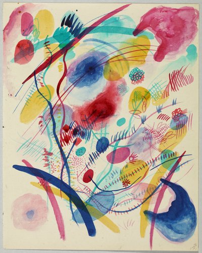 Compositie in Rood, Blauw, Groen en Geel door Wassily Kandinsky