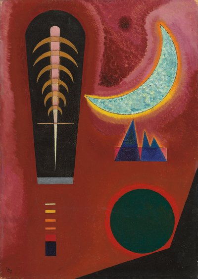 Losjes in Rood door Wassily Kandinsky