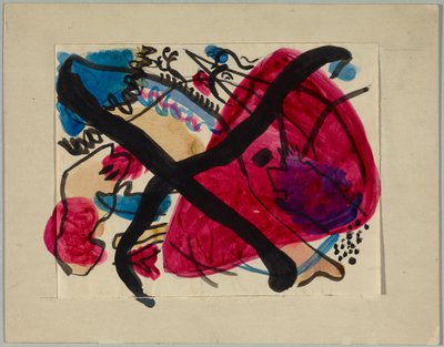 Mit schwarzen Diagonalen door Wassily Kandinsky